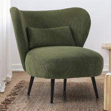 Aleyn Corduroy Velvet Wing Back Chair